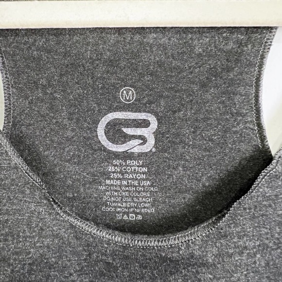 CycleBar Black Charcoal Grey Workout Tank Top Size Medium - Picture 2 of 4